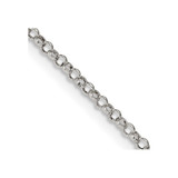 16 inch Sterling Silver 2mm Rolo Chain Necklace with Spring Ring Clasp