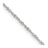 24 inch Sterling Silver 1mm Twisted Serpentine Chain Necklace