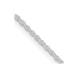 14 inch Sterling Silver Rhodium-plated 1.3mm Loose Rope Chain Necklace