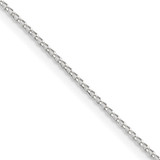 24 inch Sterling Silver 1mm Open Elongated Link Curb Chain Necklace