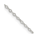 24 inch Sterling Silver 1.5mm Flat Open Oval Cable Chain Necklace