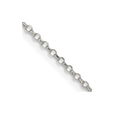 14 inch Sterling Silver 1.5mm Diamond-cut Cable Chain Necklace