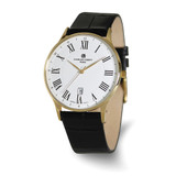 Charles-Hubert 42mm Mens White Dial Gold-Plated Stainless Steel Quartz Watch