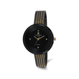Charles-Hubert 36mm Womens Two-Tone Black Stainless Steel Quartz Watch
