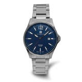 Charles-Hubert 42mm Mens Blue Dial w/ Date Stainless Steel Quartz Watch