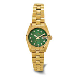 Charles-Hubert Womens Yellow-plated Stainless Steel Quartz Green Dial Watch