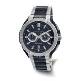 Charles-Hubert 48mm Mens Two-Tone Stainless Steel Chronograph w/ Date Quartz Watch