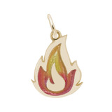 Painted Flame Charm (Choose Metal) by Rembrandt