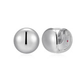 Sterling Silver Dome Stud Earrings by ELLE