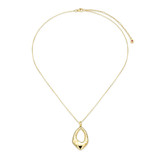 17 inch+3 inch Yellow Gold-Plated Sterling Silver Freeform Shape Pendant Necklace by ELLE