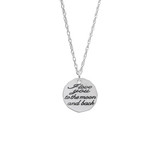 18 inch Sterling Silver Charm Necklace w/ Moon And Back Charm by Rembrandt