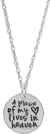 18 inch Sterling Silver Charm Necklace w/ Piece Of My Heart Charm by Rembrandt