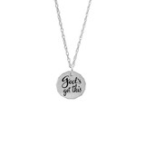 18 inch Sterling Silver Charm Necklace w/ Gods Got This Charm by Rembrandt