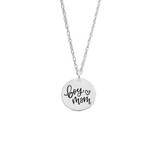18 inch Sterling Silver Charm Necklace w/ Boy Mom Charm by Rembrandt