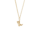 18 inch Gold Plated Sterling Silver Charm Necklace w/ Cowboy Boot Charm by Rembrandt