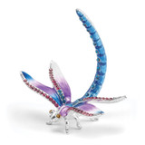 Luxury Giftware by Jere Pewter Bejeweled Crystals Silver-tone Enameled DIVA Dragonfly Ring Holder