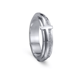 Haven - Cross Design MeditationRing (Spinner Ring) Sterling Silver Spinning Band Religious