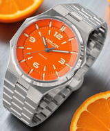Lum-Tec Mens Automatic Watch 42mm Eclipse E5 Orange Dial HiPrecision Miyota 9039