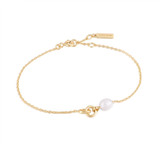 6.5"+0.8" Ania Haie Gold-Plated Sterling Silver Cultured Freshwater Pearl Chain Bracelet