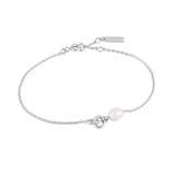 6.5"+0.8" Ania Haie Rhodium-Plated Sterling Silver Chain Bracelet