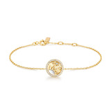 6.5"+0.8" Ania Haie Gold-Plated Sterling Silver Shiny Sun Stars Bracelet