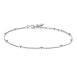 6.5"+0.8" Ania Haie Rhodium-Plated Sterling Silver Orb Bracelet
