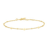 6.5"+0.8" Ania Haie Gold-Plated Sterling Silver Disc Station Bracelet