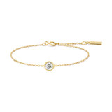 6.5"+0.8" Ania Haie Gold-Plated Sterling Silver Just You Solitaire Bracelet
