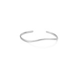 Ania Haie Rhodium-Plated Sterling Silver Wave Cuff Bracelet