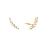 Ania Haie Gold-Plated Sterling Silver Bezel Beaded Stone Stud Earrings