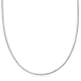 15"+3" Ania Haie Rhodium-Plated Sterling Silver Flat Snake Chain Necklace