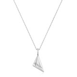 18"+2" Ania Haie Rhodium-Plated Sterling Silver Triangle Pendant Necklace