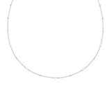 16"+2" Ania Haie Rhodium-Plated Sterling Silver Disc Station Necklace