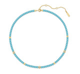 15"+3" Ania Haie Gold-Plated Sterling Silver Simulated Turquoise Necklace