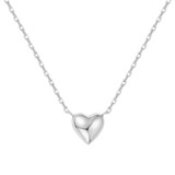 16"+2" Ania Haie Rhodium-Plated Sterling Silver Sweetheart Necklace