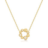 17"+2" Ania Haie Gold-Plated Sterling Silver Asymmetric Beaded Circle Necklace