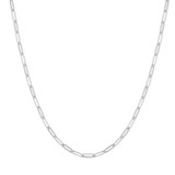 15"+2" Ania Haie Rhodium-Plated Sterling Silver Clip Chain Necklace N067-04H