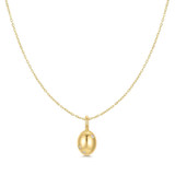 17"+2" Ania Haie Gold-Plated Sterling Silver Floral Oval Pendant Necklace