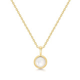 17"+2" Ania Haie Gold-Plated Sterling Silver Mother of Pearl Pendant Necklace