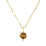 17"+2" Ania Haie Gold-Plated Sterling Silver Tiger Eye Pendant Necklace