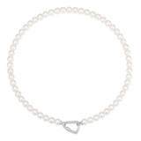 Ania Haie Rhodium-Plated Sterling Silver Lobster Clasp Simulated Pearl Necklace