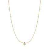 16"+2" Ania Haie Gold-Plated Sterling Silver Just You Solitaire Necklace