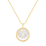 18"+2" Ania Haie Gold-Plated Sterling Silver Evil Eye Medallion Necklace