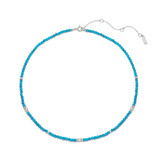 15"+3" Ania Haie Rhodium-Plated Sterling Silver Beaded Necklace