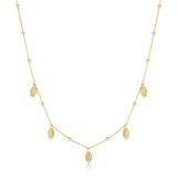 16"+3" Ania Haie Gold-Plated Sterling Silver Leaf Station Necklace
