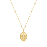 18"+2" Ania Haie Gold-Plated Sterling Silver Butterfly Locket Necklace
