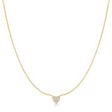 16"+3" Ania Haie Gold-Plated Sterling Silver Pave Heart Necklace