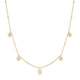16"+3" Ania Haie Gold-Plated Sterling Silver Molten Droplet Station Necklace