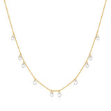 16"+3" Ania Haie Gold-Plated Sterling Silver Droplet Station Necklace