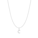 16"+3" Ania Haie Rhodium-Plated Sterling Silver Letter C Initial Necklace